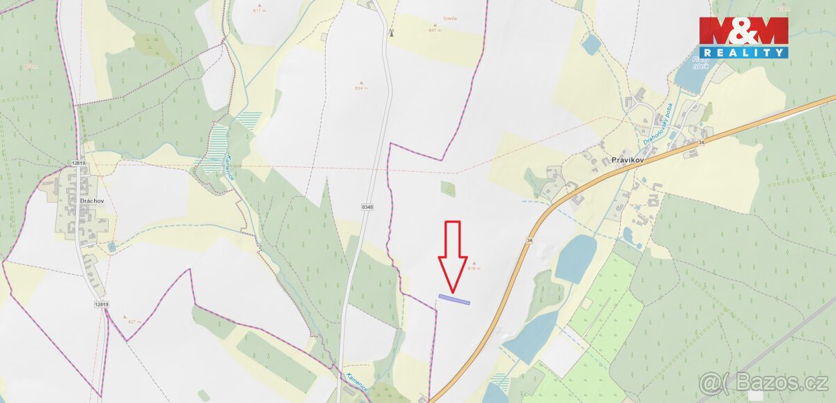 Prodej pole, 2006 m², Kamenice nad Lipou