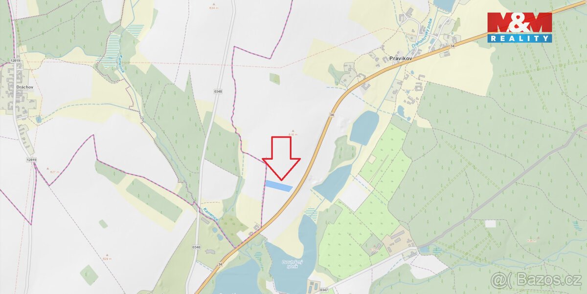 Prodej pole, 6009 m², Kamenice nad Lipou