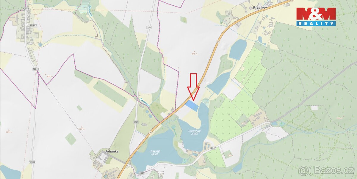 Prodej pole, 8399 m², Kamenice nad Lipou