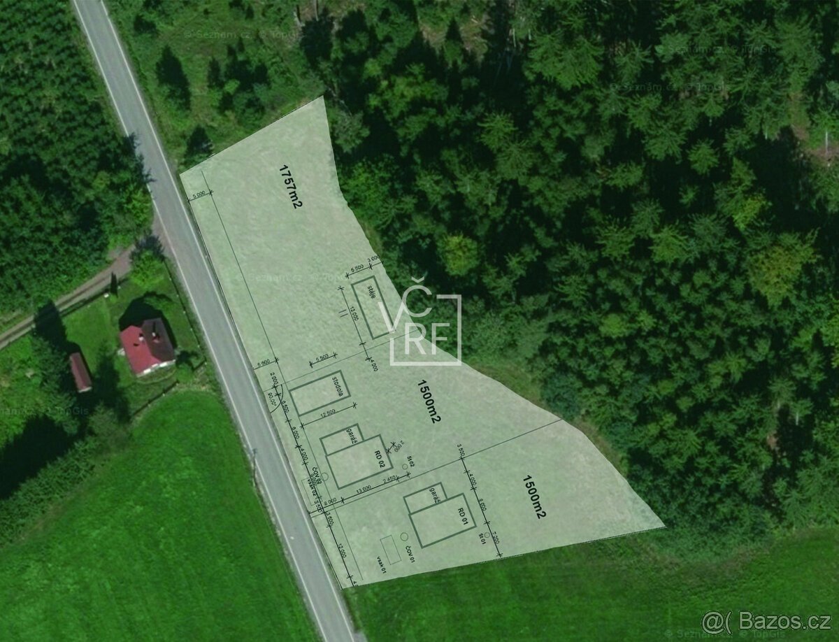 Prodej pozemku pro výstavbu 2 RD nebo rodinného ranče - Doub