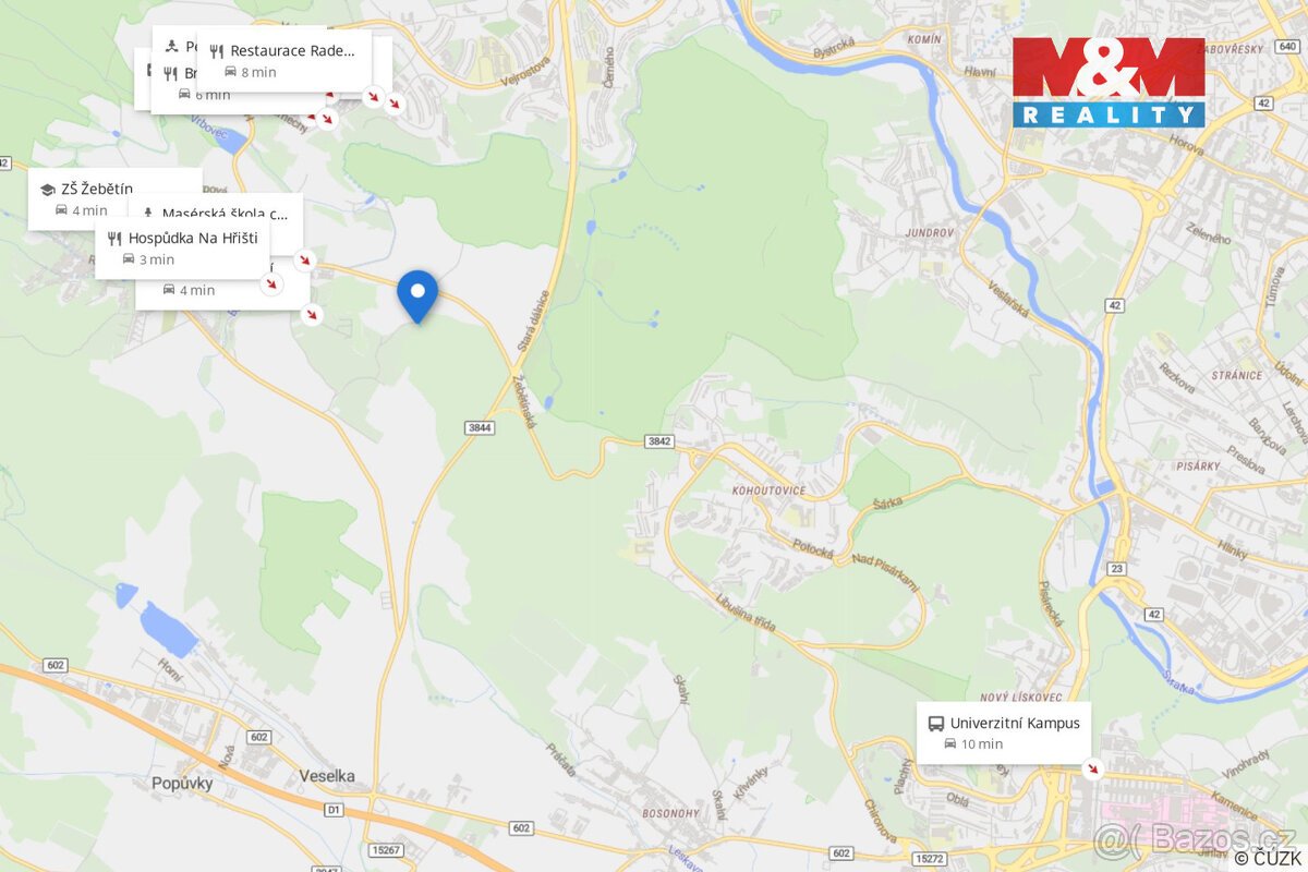 Prodej pozemku k bydlení, 1160 m², Brno