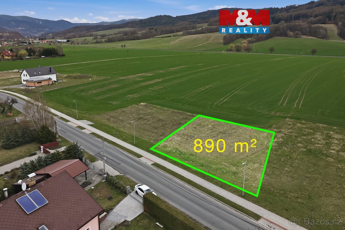 Prodej pozemku k bydlení, 890 m², Vikýřovice