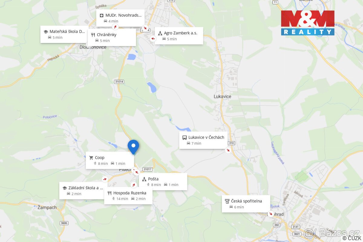 Prodej pozemku k bydlení, 2738 m², Písečná č. 2