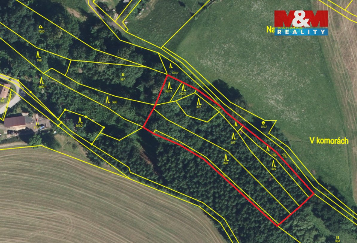 Prodej, les, 4.244 m², Košťálov-Kundratice