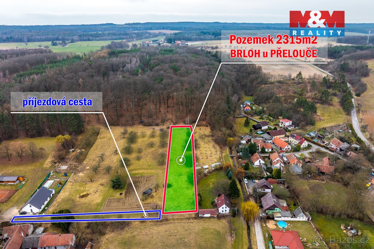 Prodej pozemku k bydlení, 2315 m², Brloh