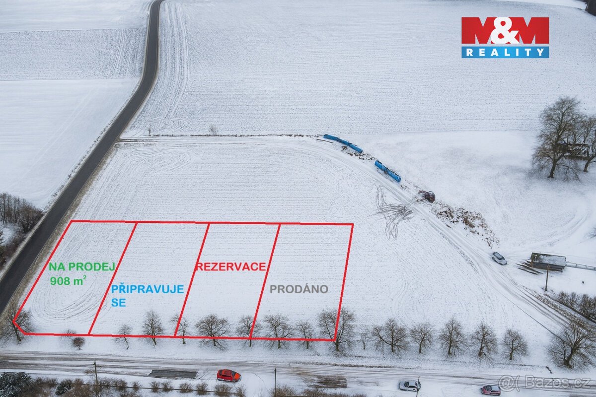 Prodej pozemku k bydlení, 908 m², Úhřetická Lhota