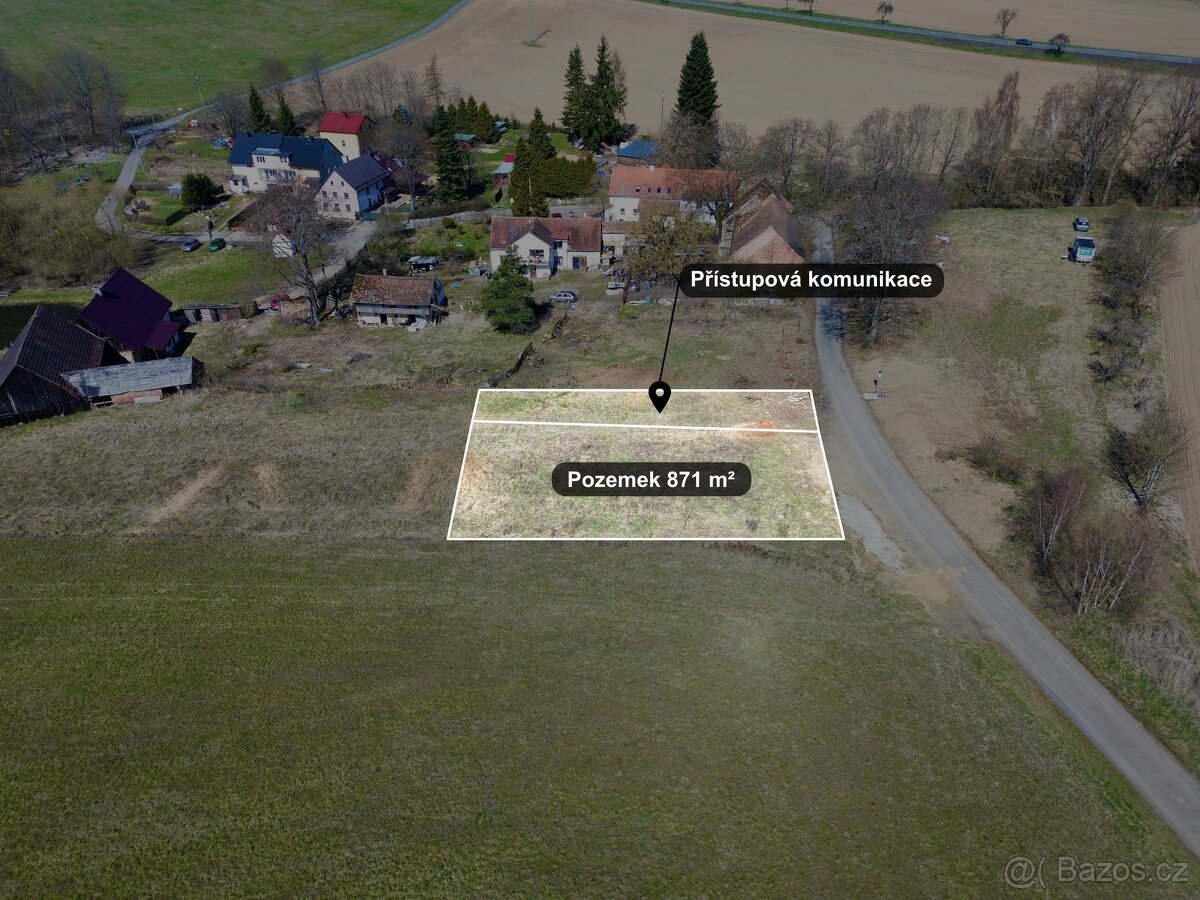 Stavební pozemek 871 m², Planá - Zliv, ev.č. LB00926