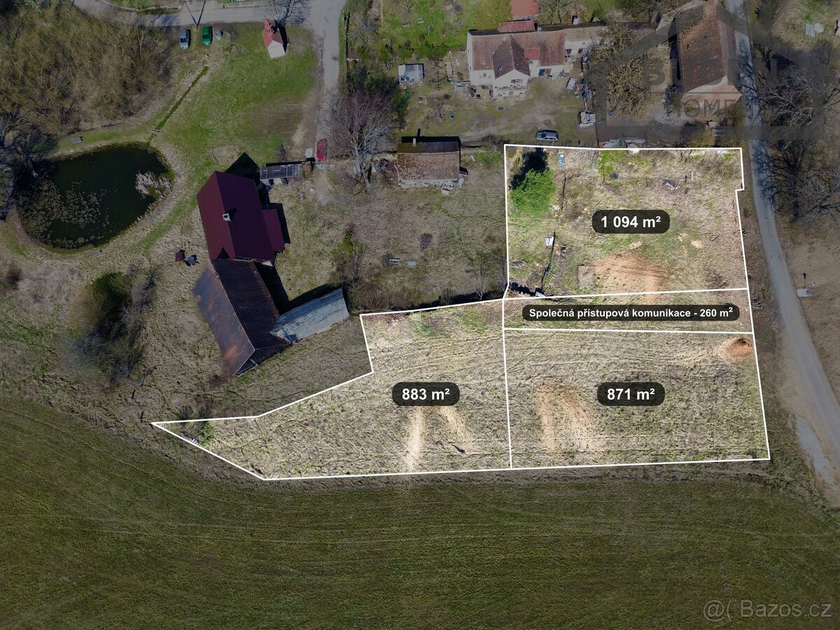 Stavební pozemek 871 m², Planá - Zliv, ev.č. LB00926