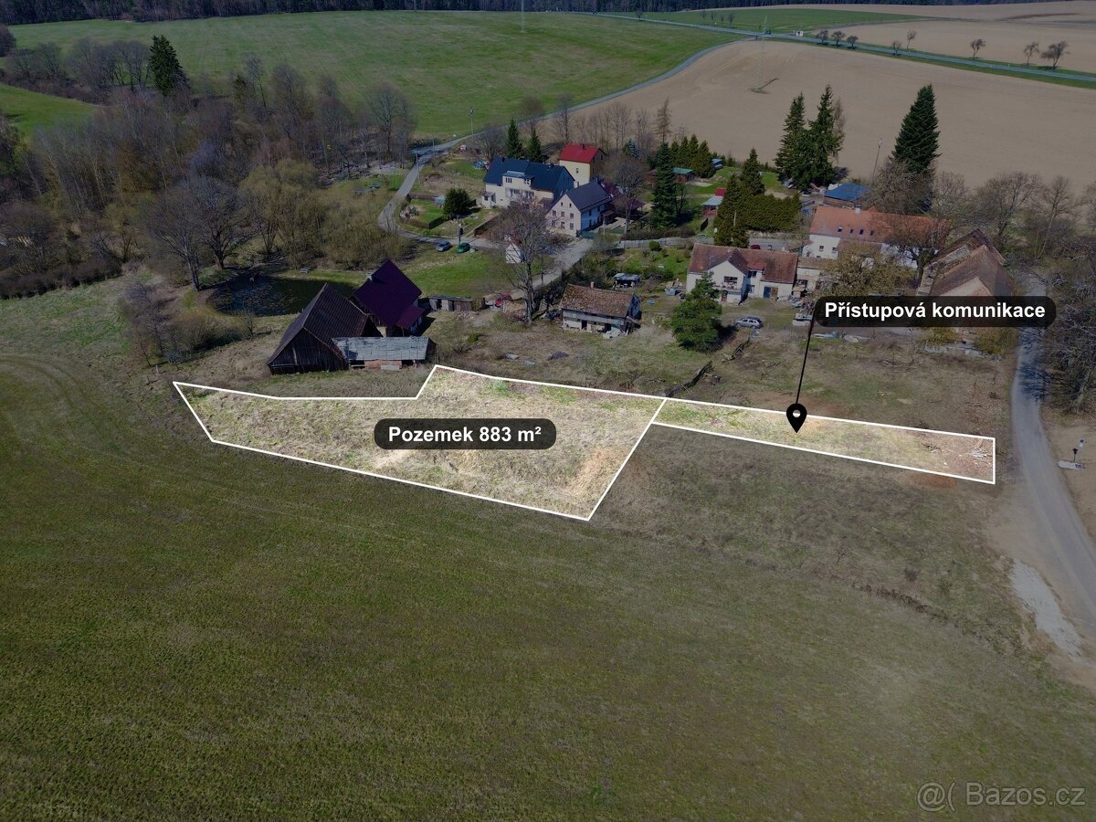 Stavební pozemek 883 m², Planá - Zliv, ev.č. LB00826