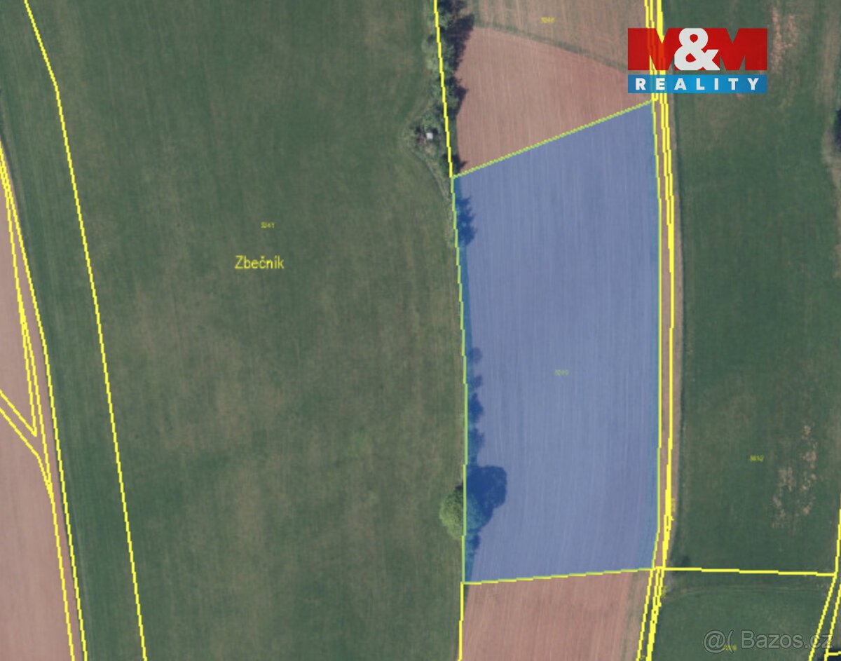 Prodej pole, 11927 m², Hronov - Zbečník