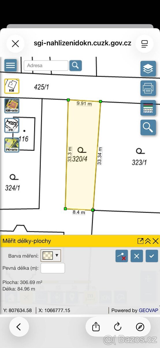 Vitinka - Rokycany pozemek 309m2