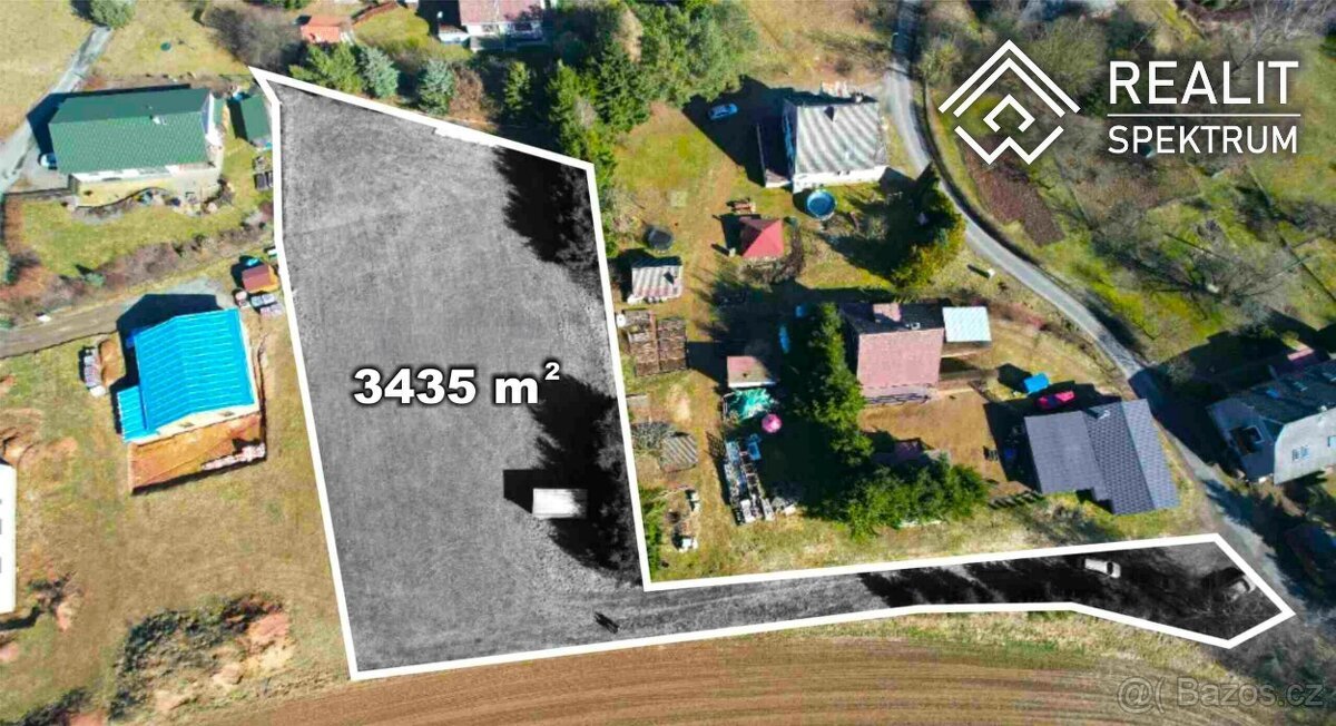 Pozemek určený k zástavbě,  3 435 m² v Rudolticích