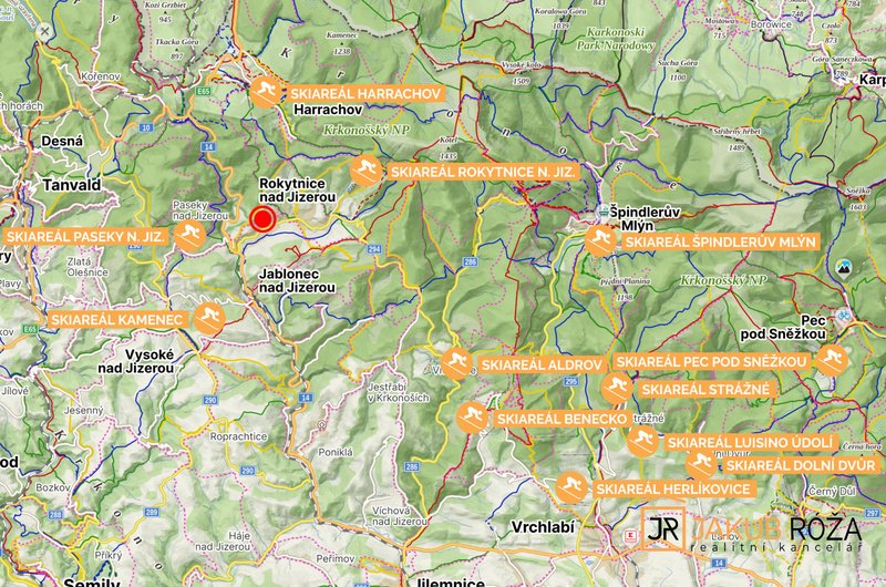 Prodej stavebního pozemku 5.478 m2 Rokytnice nad Jizerou