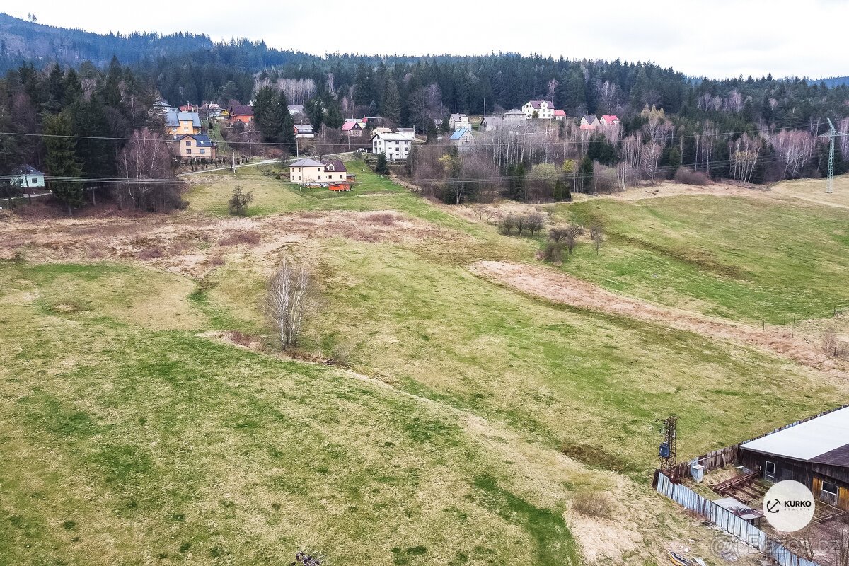 Pozemek o výměře 3291 m2 v obci Mosty u Jablunkova