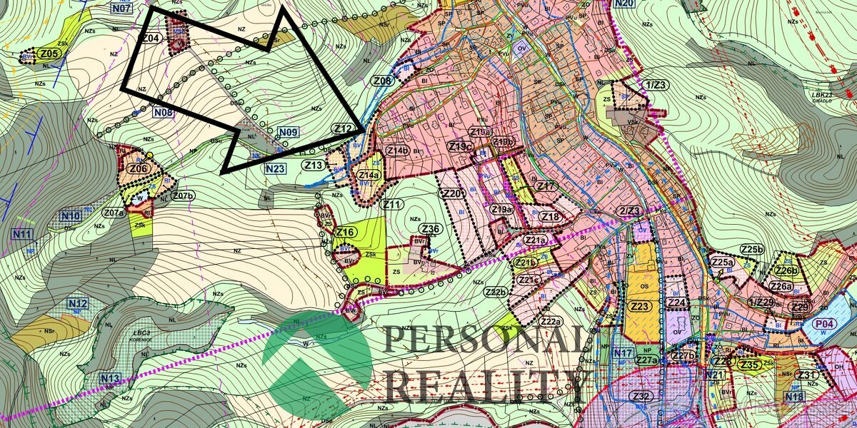 Prodej pozemky pro bydlení, 2 591 m² - Dolní Radechová