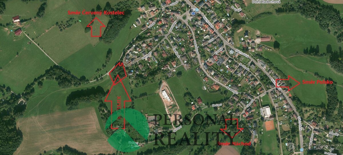 Prodej pozemky pro bydlení, 2 591 m² - Dolní Radechová