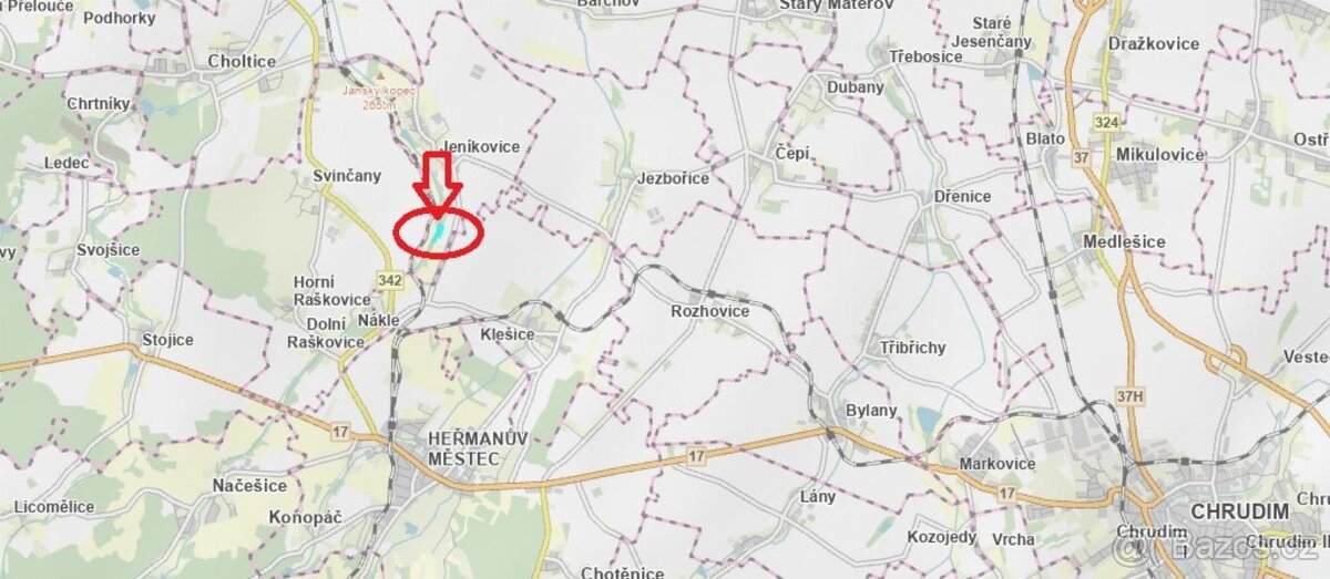 Prodej pozemků v k.ú. Jeníkovice u Choltic