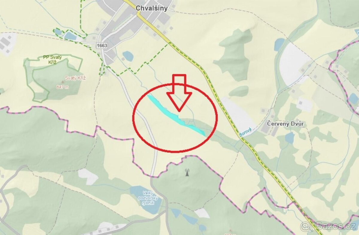Prodej pozemku v k.ú. Chvalšiny