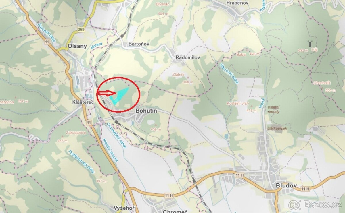 Prodám lesní pozemky v k.ú. Bohutín nad Moravou