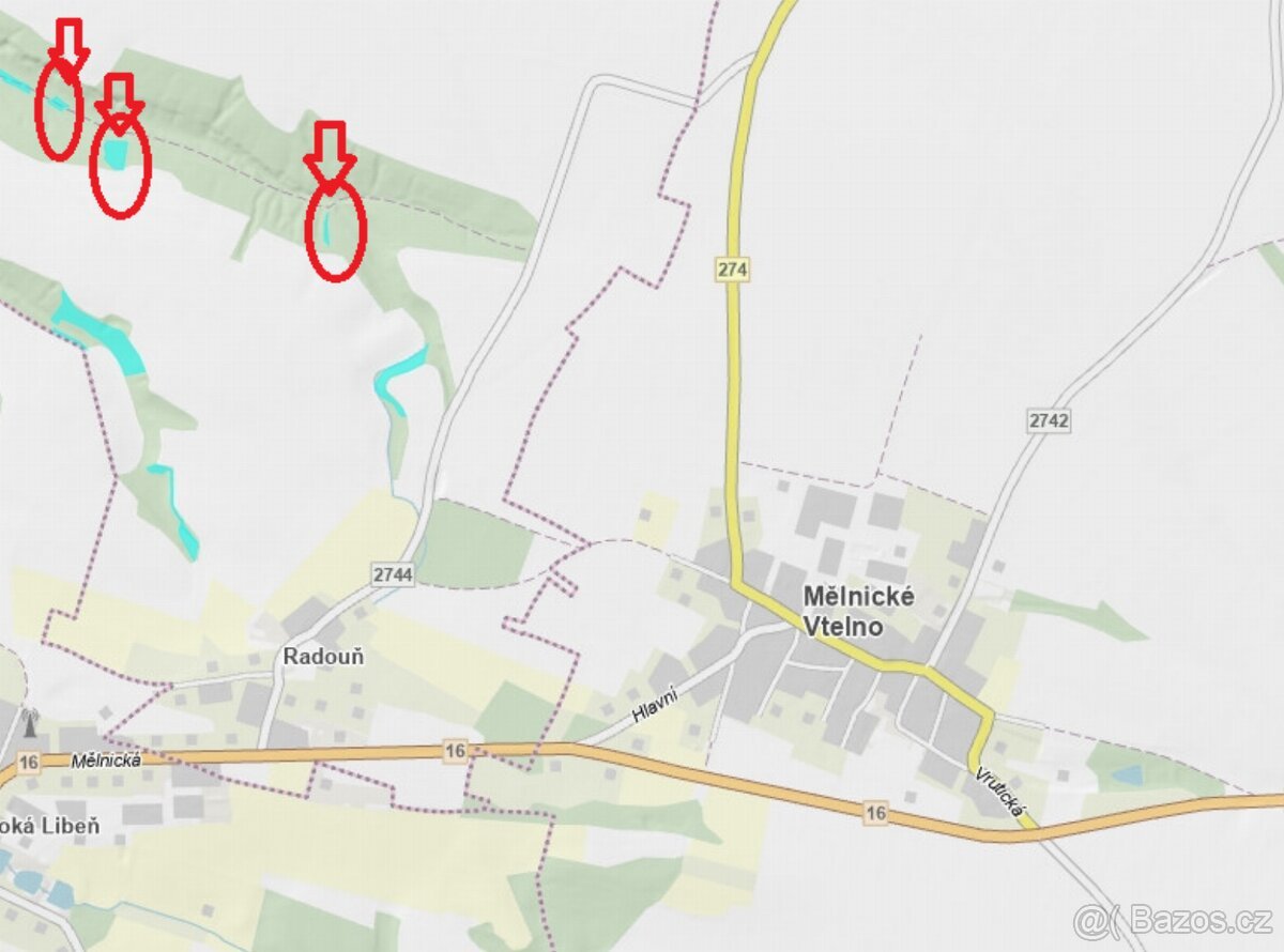 Prodám lesní pozemky v katastrálním území Radouň