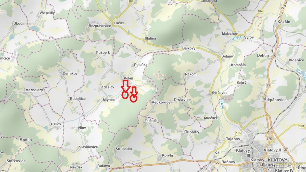 Prodej lesních pozemků k.ú. Poleň