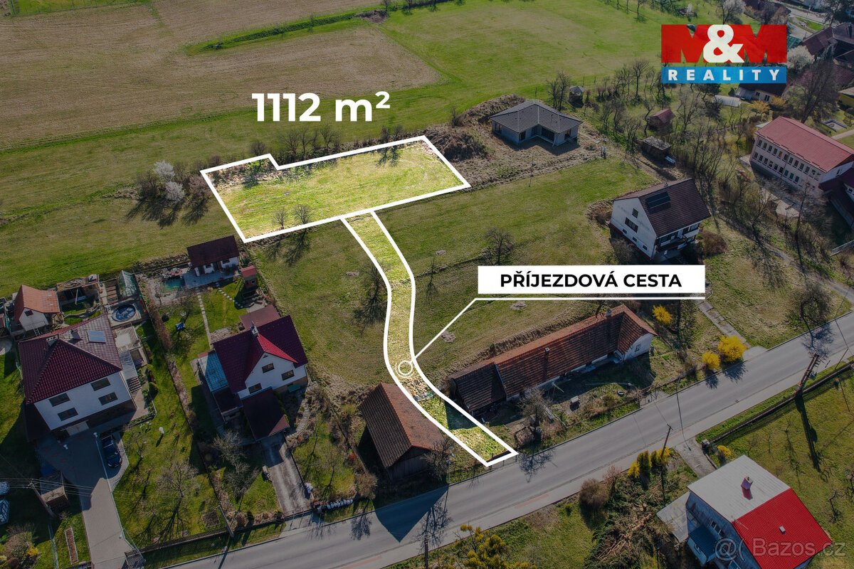 Prodej pozemku k bydlení, 1112 m², Zádveřice-Raková