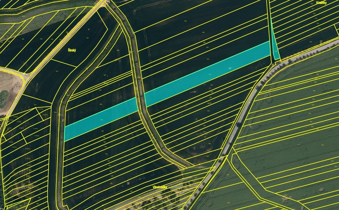 Prodej polí v atraktivní oblasti na Kyjovsku – 8 622 m2
