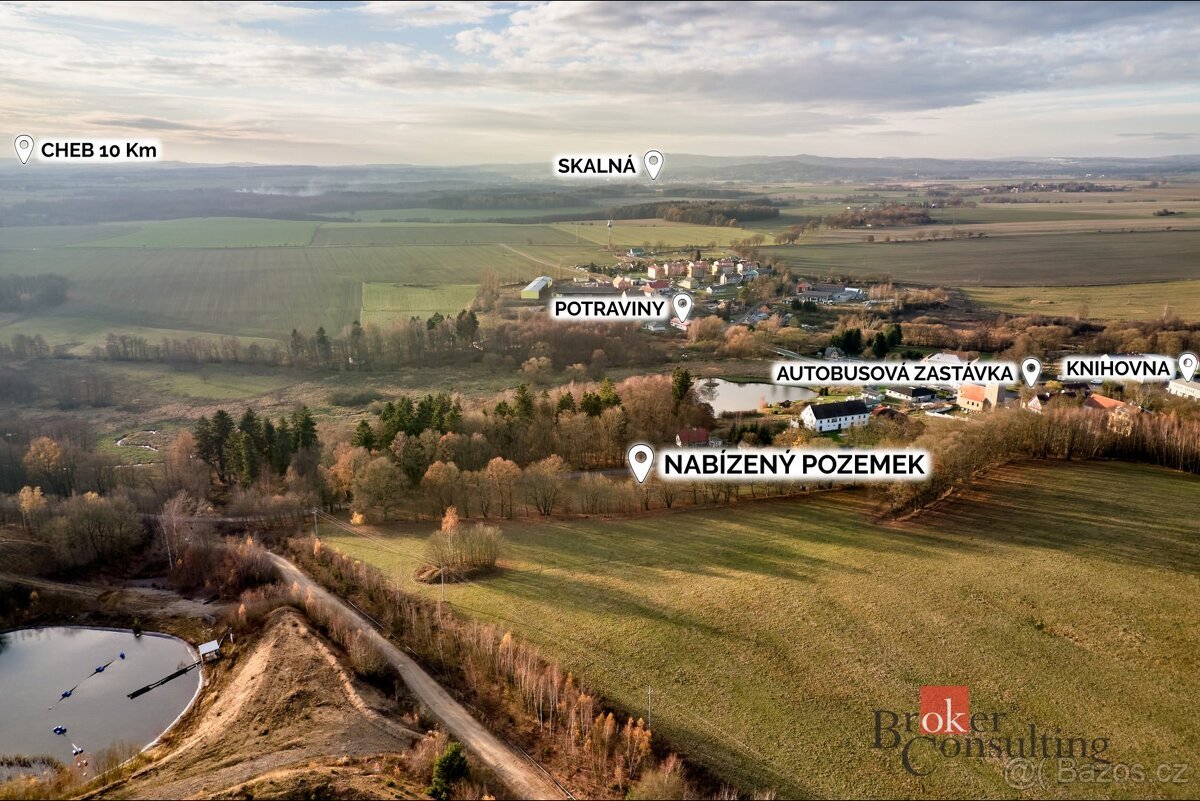 Prodej, pozemky/bydlení, 3662 m2, 35002 Milhostov, Cheb [ID 