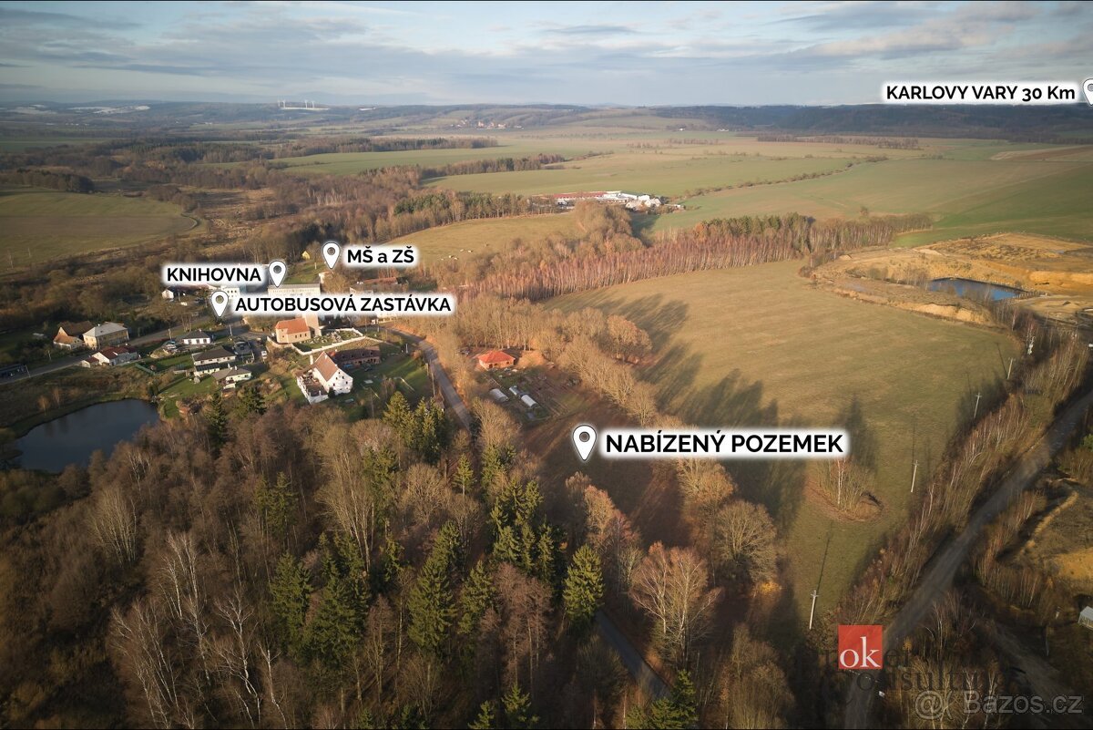 Prodej, pozemky/bydlení, 3662 m2, 35002 Milhostov, Cheb [ID 