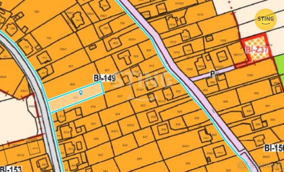 Stavební pozemek, Bohumín - Záblatí, ul. Bezručova, 130615