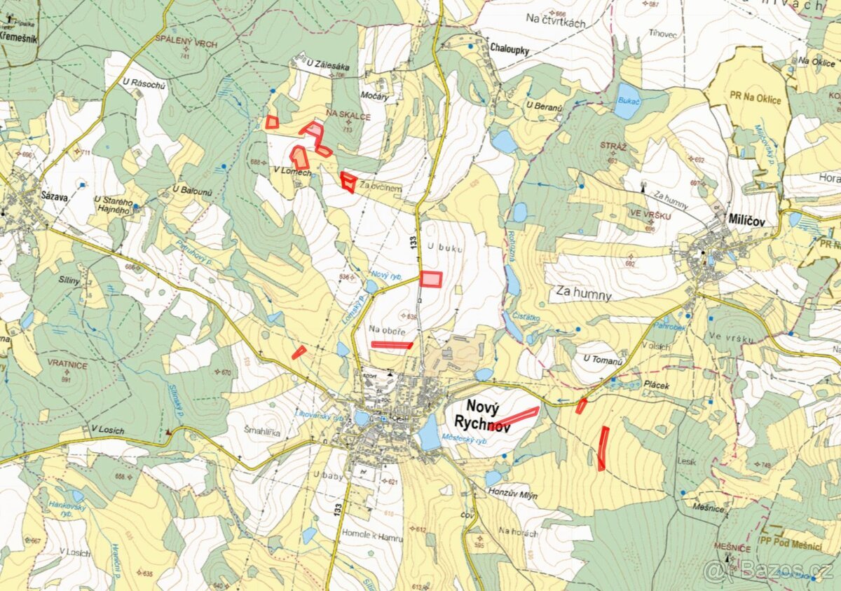 Zemědělská půda, prodej, Nový Rychnov, Pelhřimov