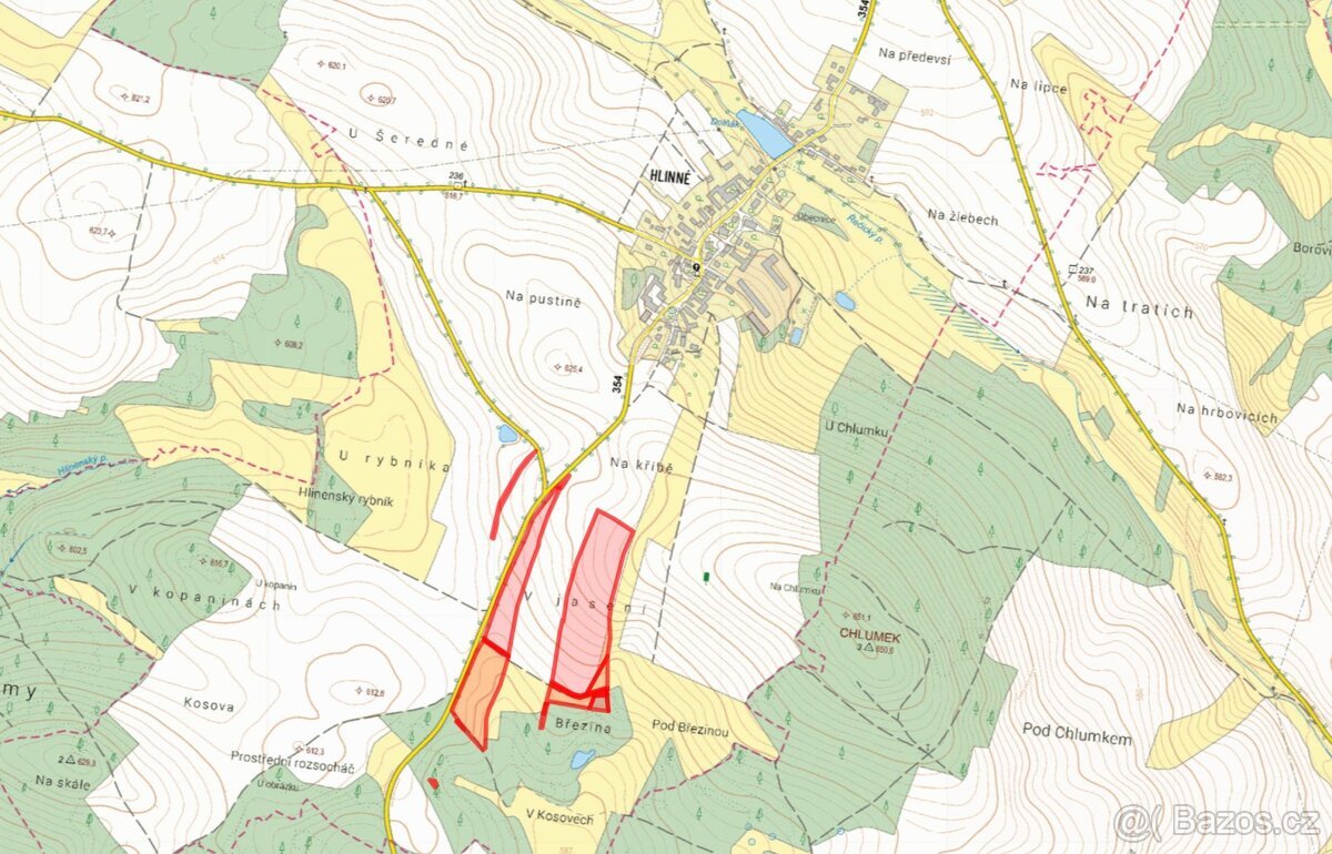 Zemědělská půda, prodej, Hlinné, Nové Město na Moravě, Žďár 