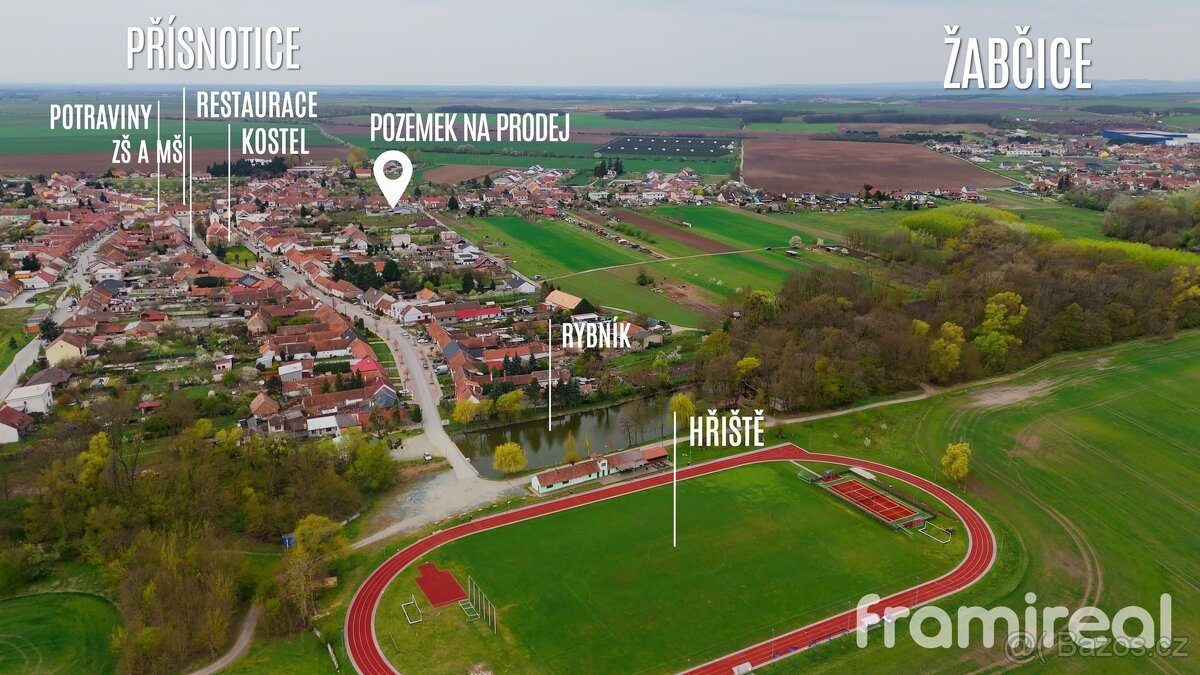 Prodej stavebního pozemku 466 m², Přísnotice, ev.č. 02089