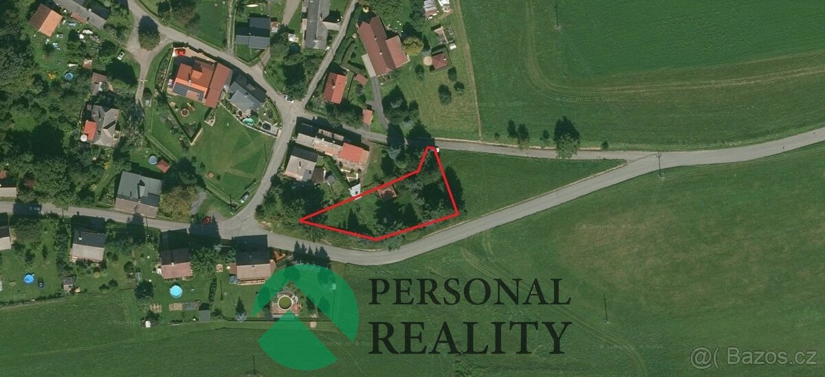 Prodej stavebního pozemku 1 100 m², Červený Kostelec - Olešn