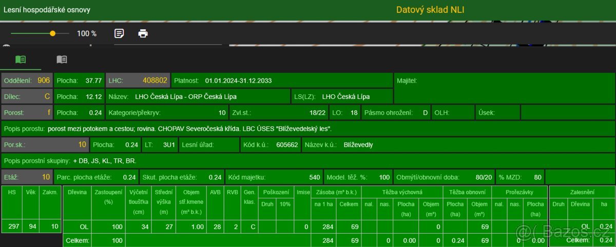 Prodáme lesní pozemky v k.ú. Blíževedly