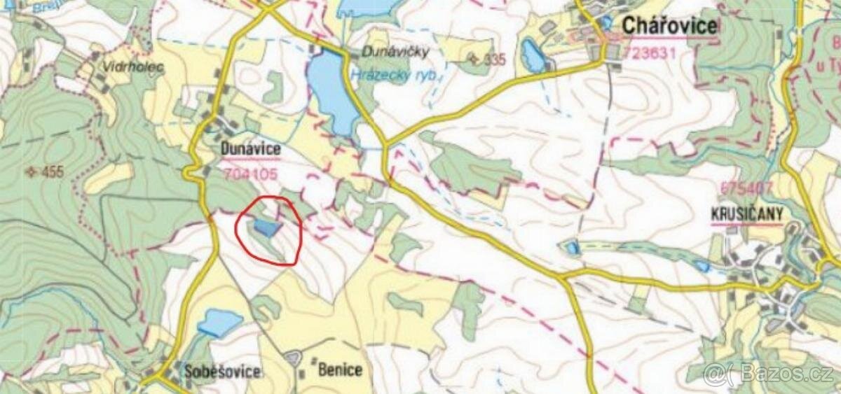 Prodám lesní pozemek v k.ú. Dunávice