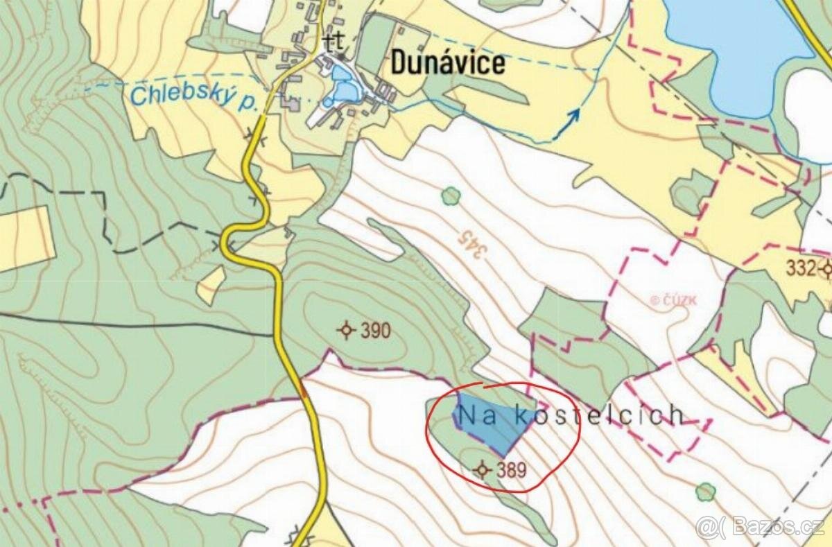 Prodám lesní pozemek v k.ú. Dunávice