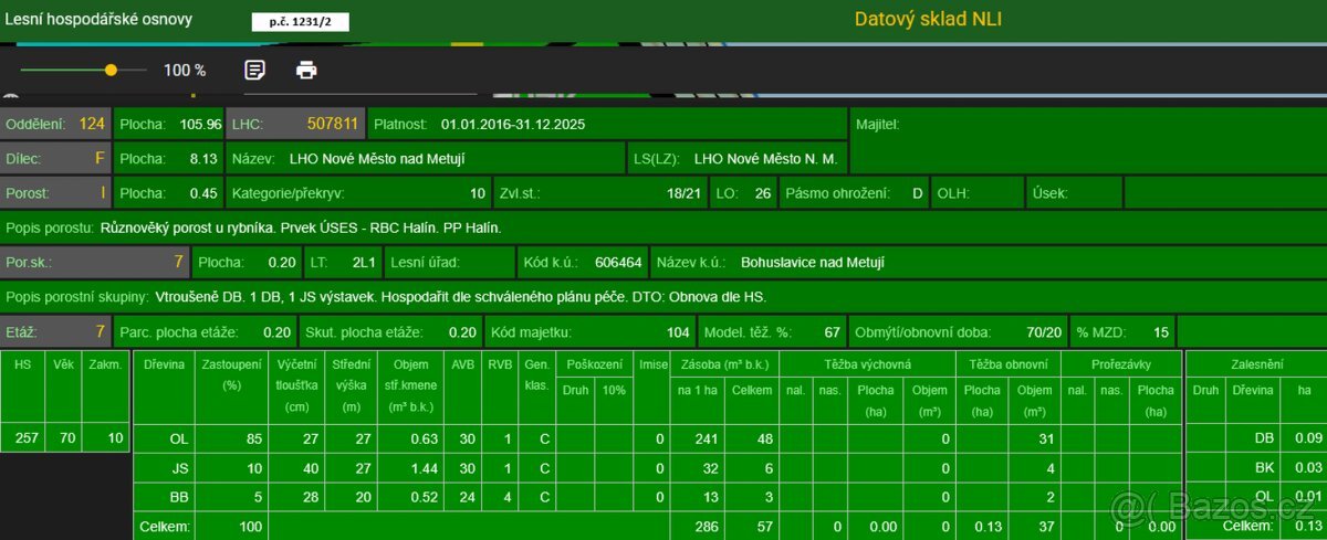 Prodám pozemky v k.ú. Bohuslavice nad Metují