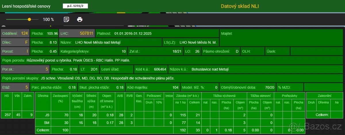 Prodám pozemky v k.ú. Bohuslavice nad Metují