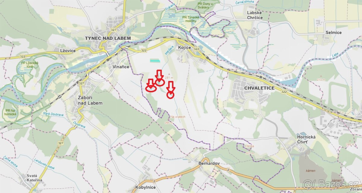 Prodám pozemky v k.ú. Kojice