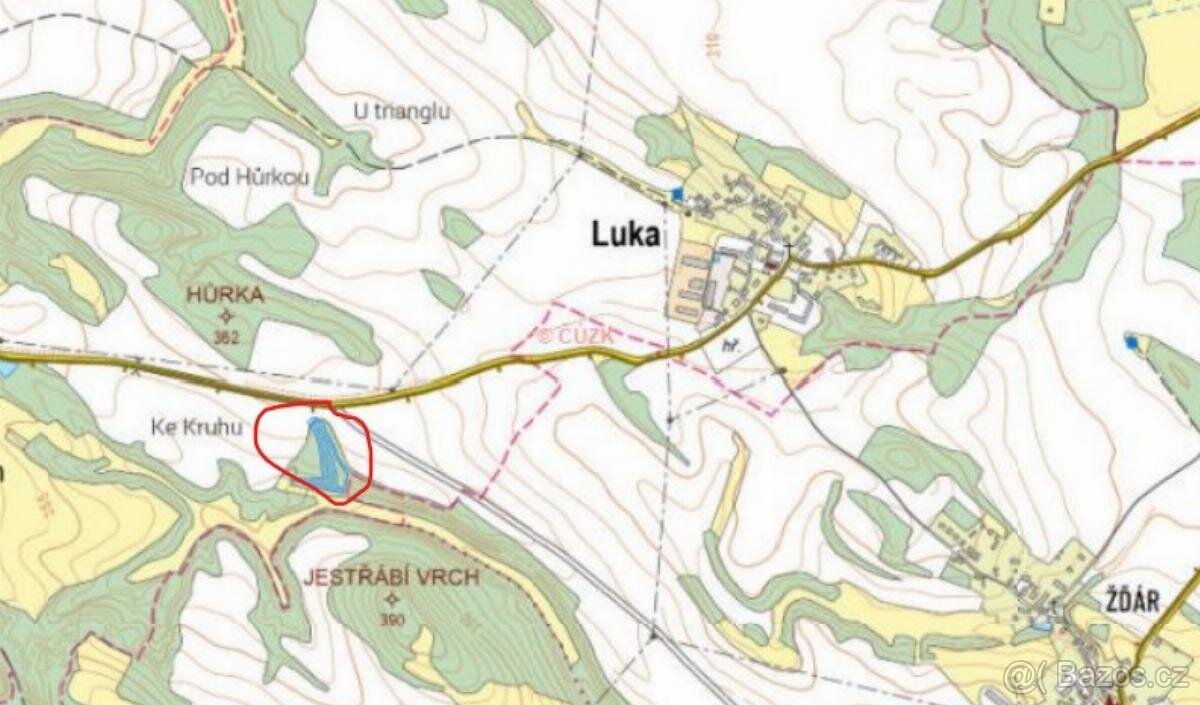 Prodám lesní pozemek v k.ú. Luka