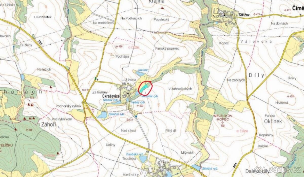 Prodáme pozemky v k.ú. Okrašovice