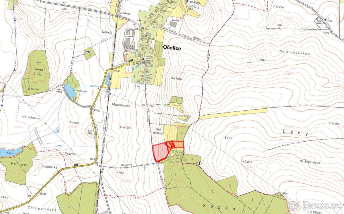 Zemědělská půda, prodej, Očelice, Rychnov nad Kněžnou