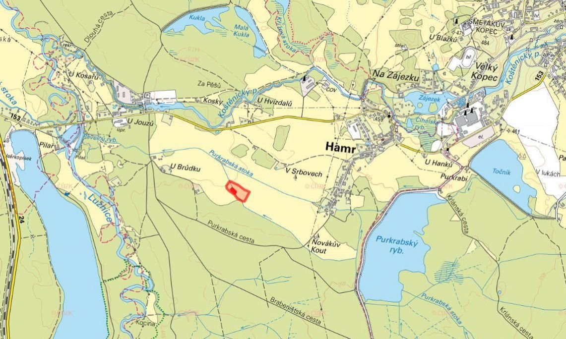 Louka, prodej, Hamr, Jindřichův Hradec