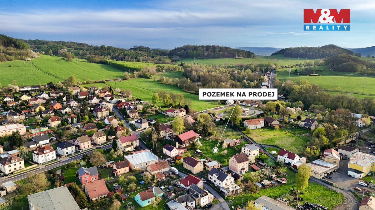 Prodej pozemku k bydlení, 834 m², Česká Kamenice