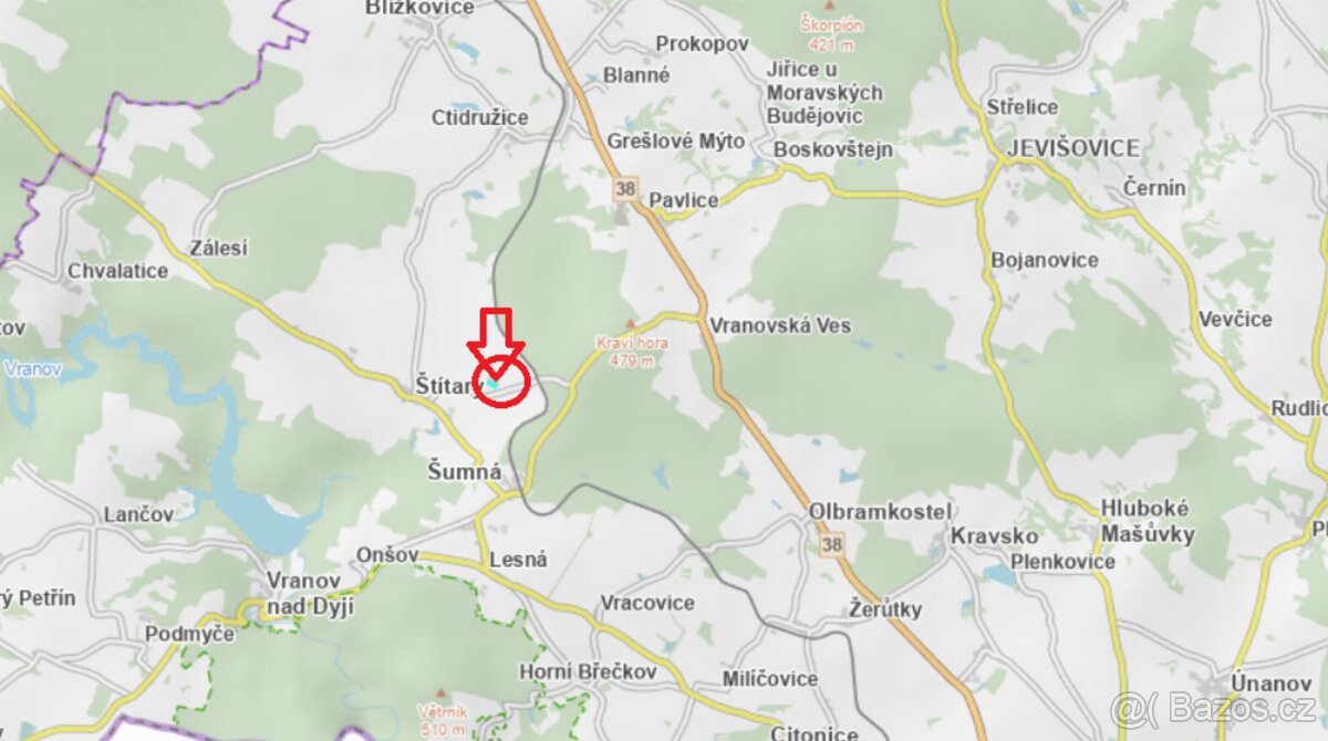 Prodej lesního pozemku k.ú. Štítary na Moravě