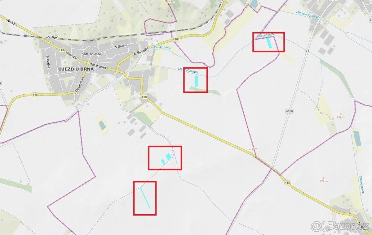Prodej polí s dobrou bonitou – 1,7 ha – Újezd u Brna