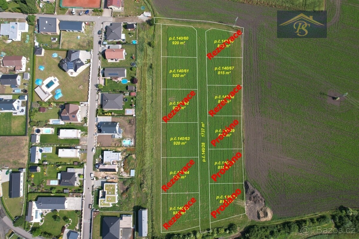 Prodej stavebního pozemku 920 m2