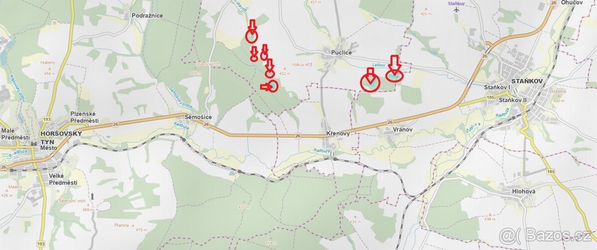 Prodám lesní pozemky k.ú. Puclice