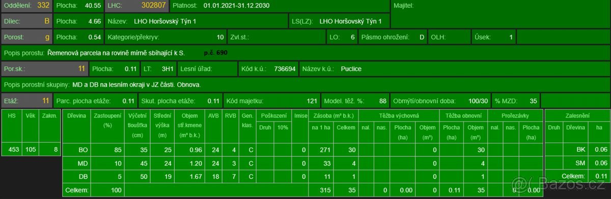 Prodám lesní pozemky k.ú. Puclice